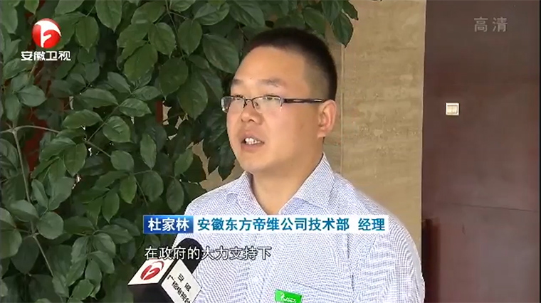 东方帝维技术经理杜家林接受安徽电视台采访