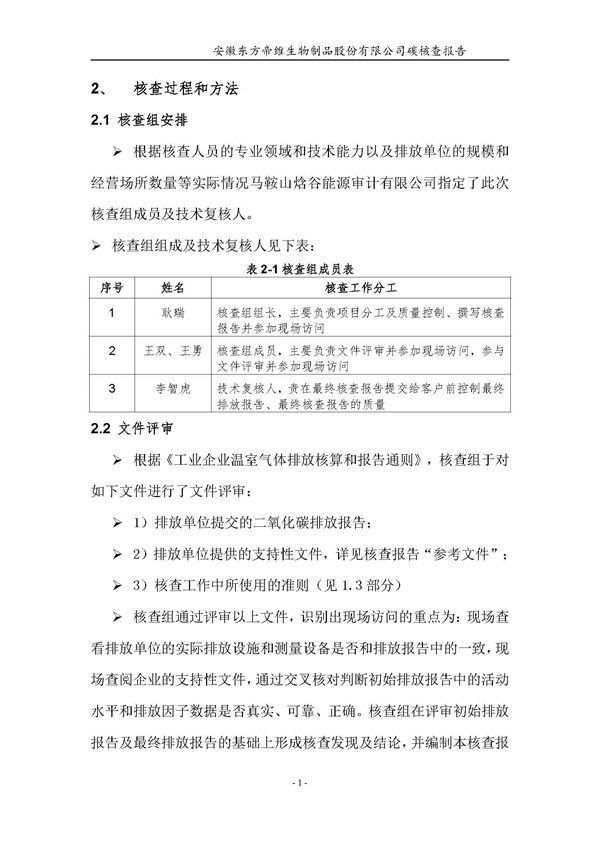东方帝维--2017年碳核查报告